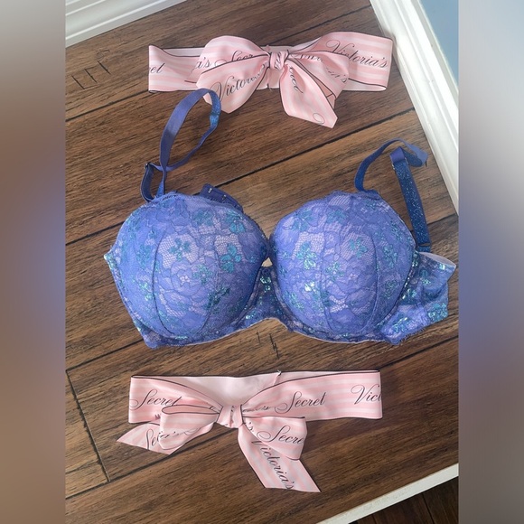 Victoria’s Secret💙Dream angels lined Demi blue lace bra - Picture 14 of 14
